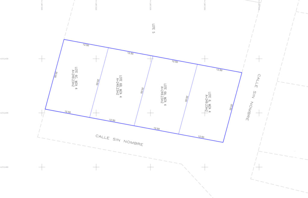 SUBDIVISION LOTE 6 MZA 4 OARCELA 93 TRONCONES Model 1